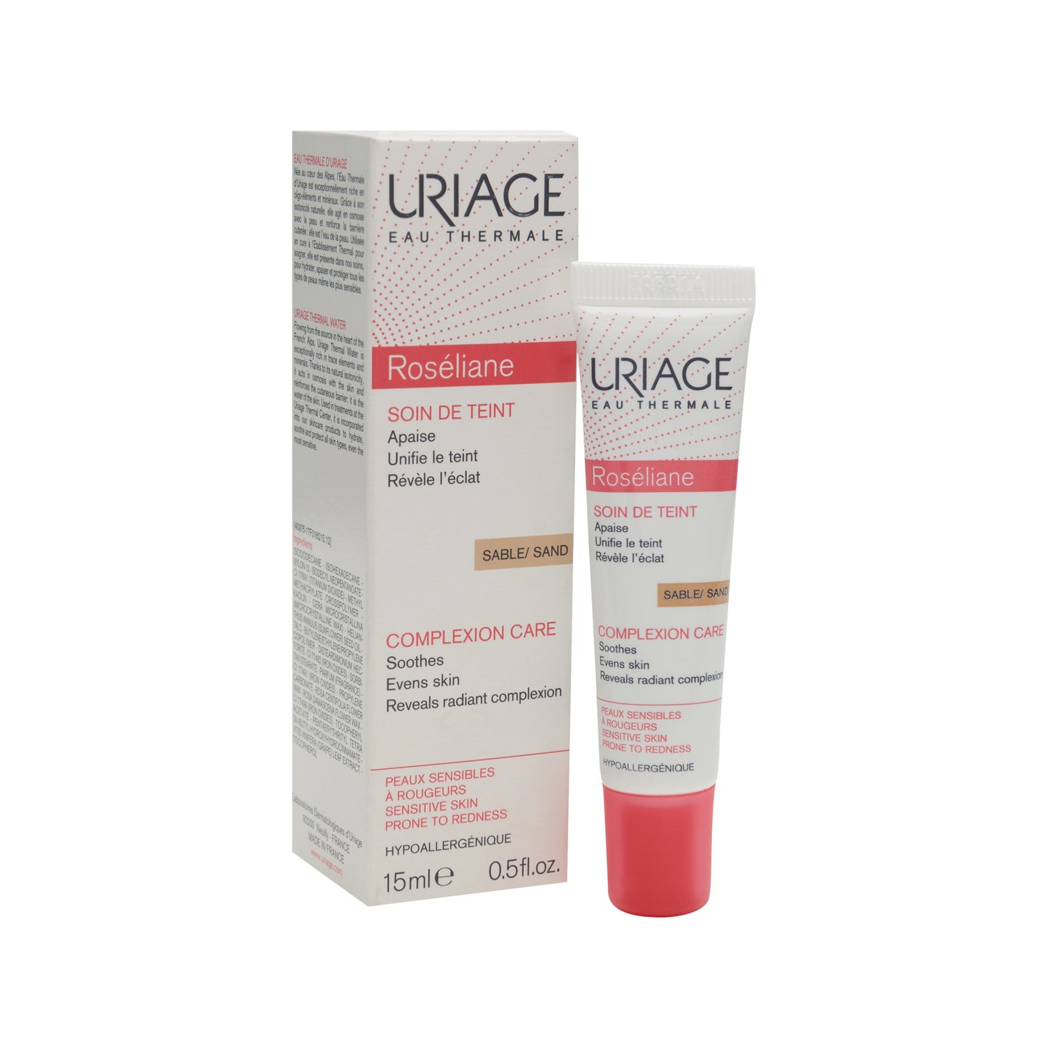 uriage roseliane crema facial color arena piel sensible 15ml