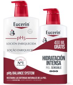 eucerin family pack ph5 skin protection loci n enriquecida 1l 400ml