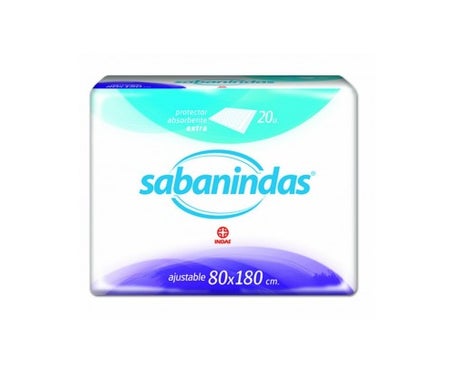sabanindas protector de cama absorbente extra 80x180 30uds