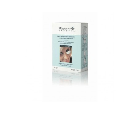 placentor vegetal pads patch anti puffiness anti wrinkle eye contour 2 x 6 bolsas