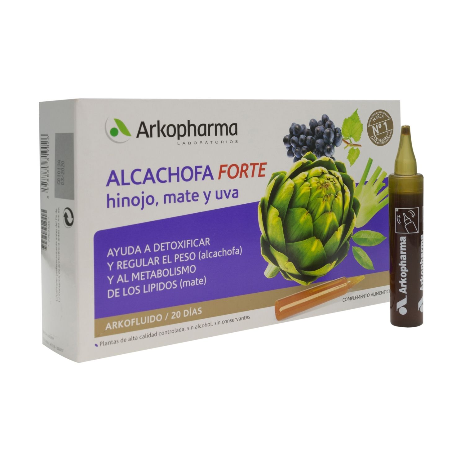arkofluido alcachofa forte 20 ampollas bebibles