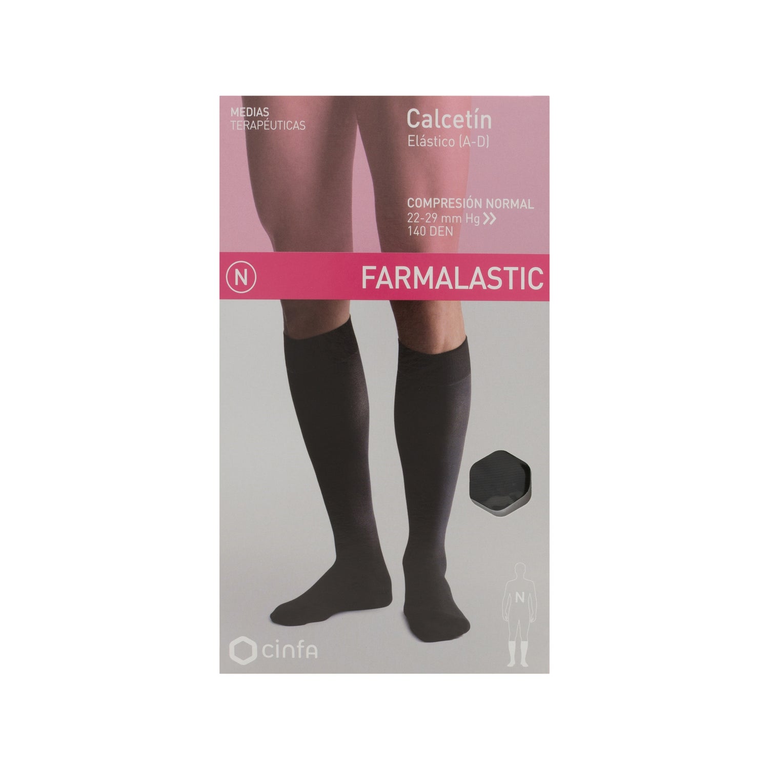 farmalastic calcet n a d compresi n normal t grande negro 1ud