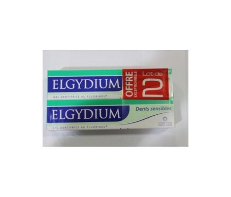 pasta de dientes elgydium gel sensitive teeth gel 2 lote de 75 ml