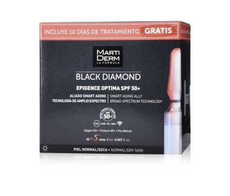 martiderm black diamond epigence optima spf50 30 ampollas 5 gratis