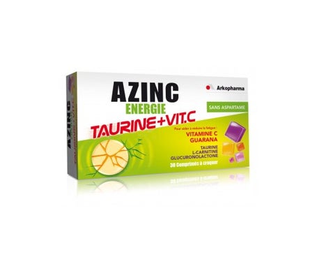 azinc energie taurine vit c caja de 30 comprimidos masticables