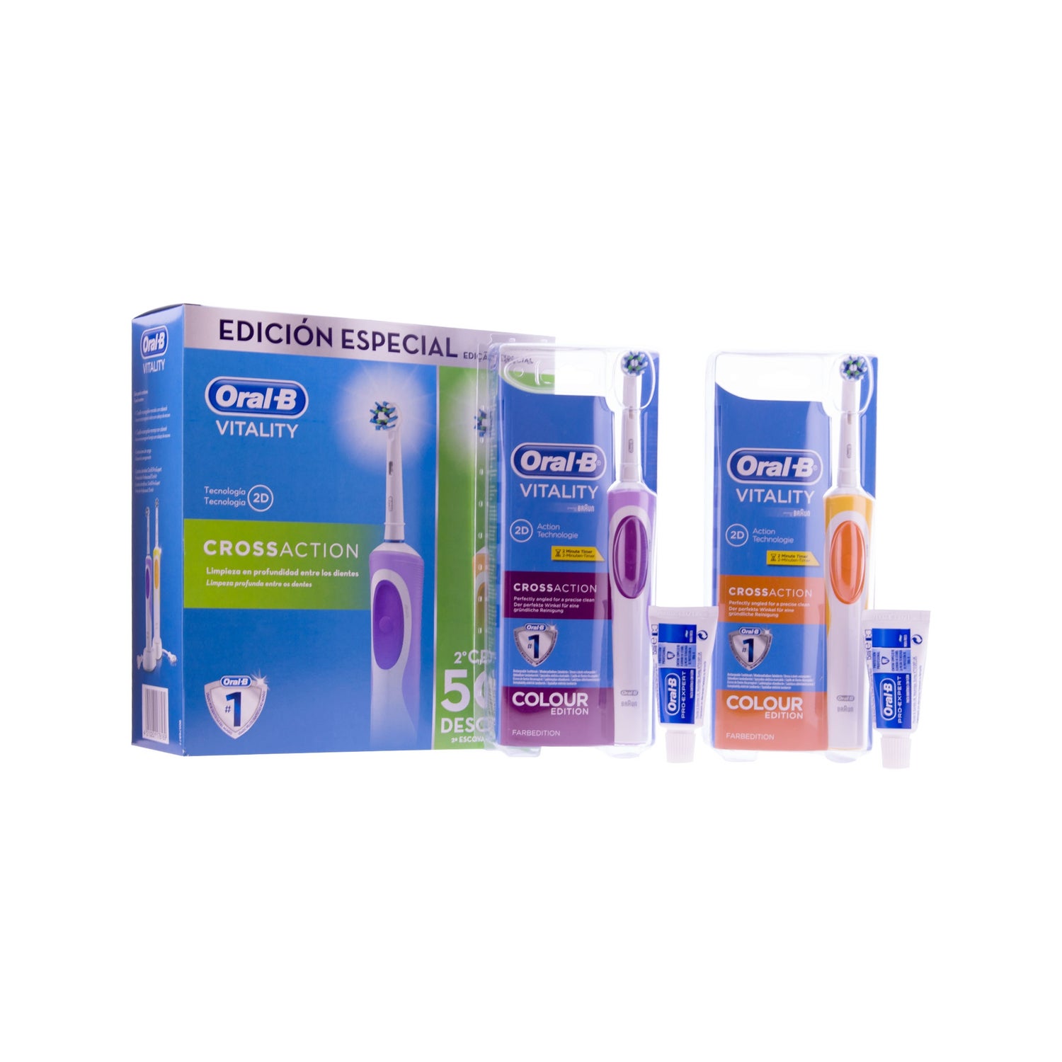 oral b pack vitality crossaction cepillos el ctricos 2uds