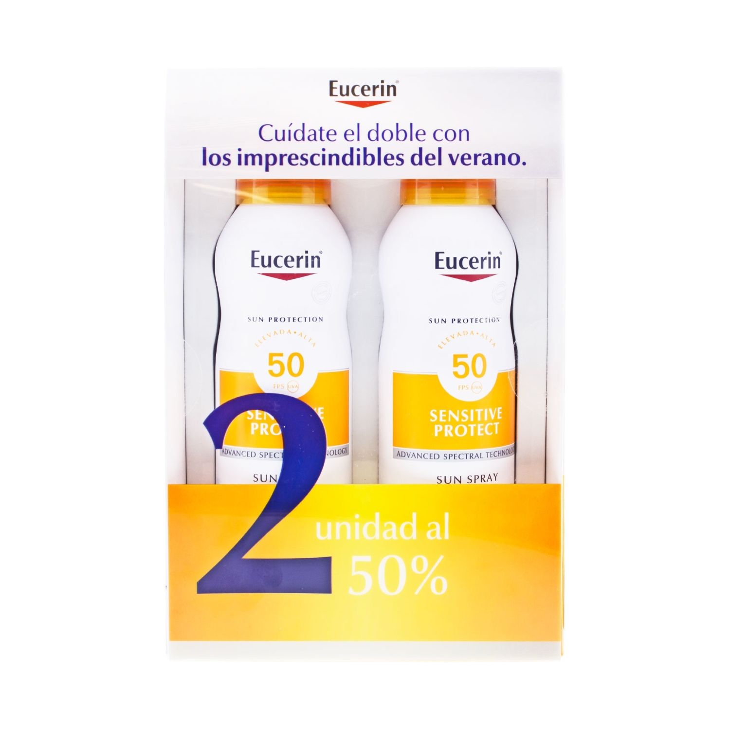 eucerin sun spray transp dry sensitive protect spf50 2x200ml