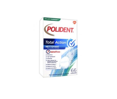 polident total action cleaner dental appliances caja limpiadora de 66 comprimidos