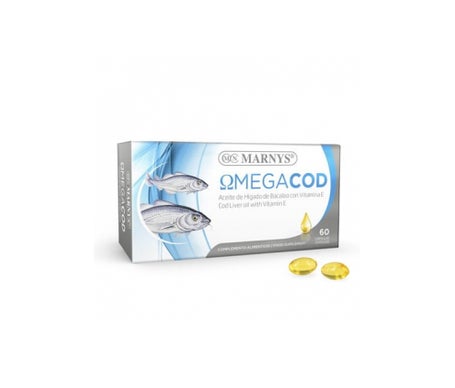 marnys omegacod aceite de h gado de bacalao con vitamina e 60 c