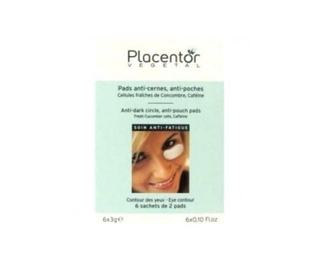 placentor vgtal pads anti c rculos oscuros anti puffiness 6 bolsitas