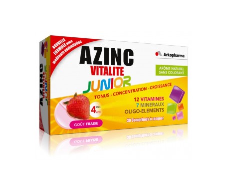 arkopharma azinc optimal junior tablets crunch got strawberry botella de 30