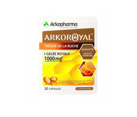 arkoroyal hive treasure box of 30 royal jelly capsules 1000 mg