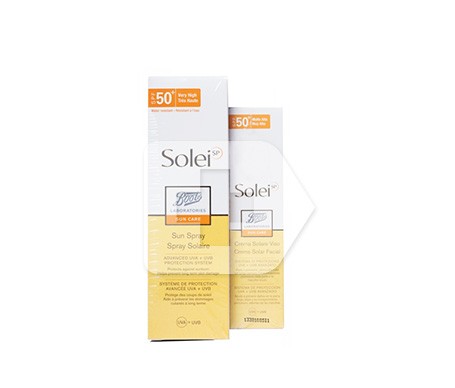 solei spray aceite solar seco spf50 125ml solei crema facial spf50 50ml