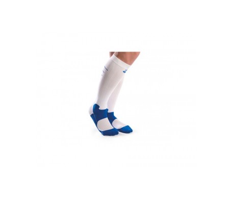 orliman calcetin deportivo de compresion ovo2d500 blanco azul