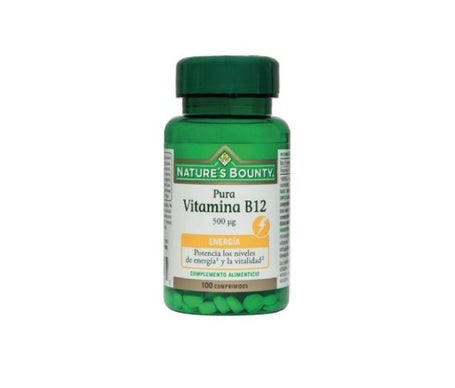 nature s bounty pura vitamina b12 500 ug 100 comp