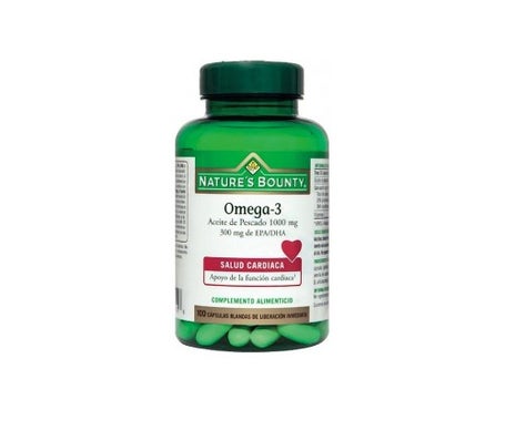 nature s bounty omega 3 aceite de pescado 1000 mg 100 c psulas