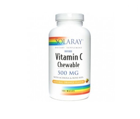 solaray vitamina c 500mg 100comp masticables naranja