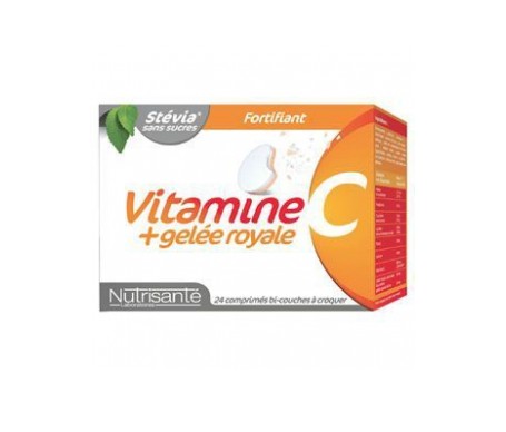 nutriente vitamina c jalea real 24 tabletas masticar