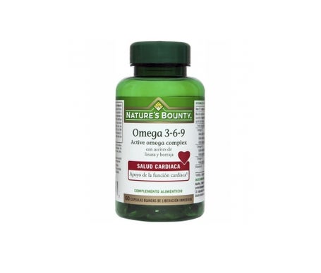 nature s bounty omega 3 6 9 active omega complex con aceites de linaza y borraja 60 caps