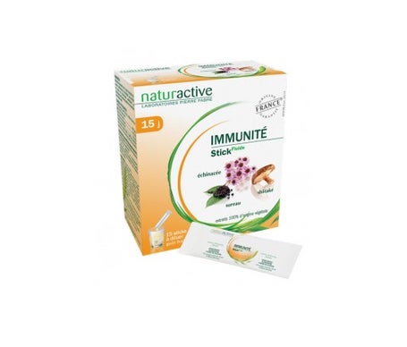 naturactive immunit sticks fluid vainilla strawberry taste 15 x 10ml