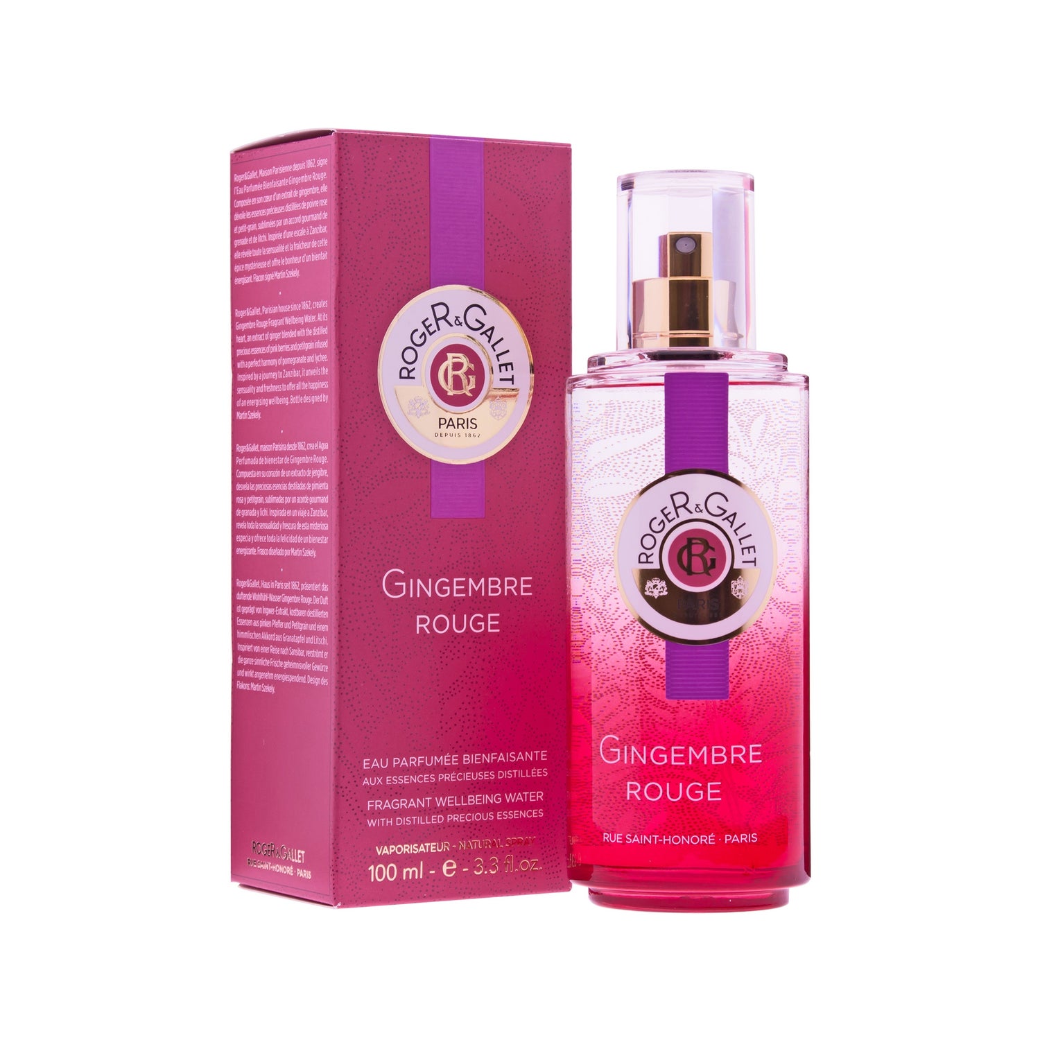 roger gallet gingembre rouge agua fresca perfumada 100ml