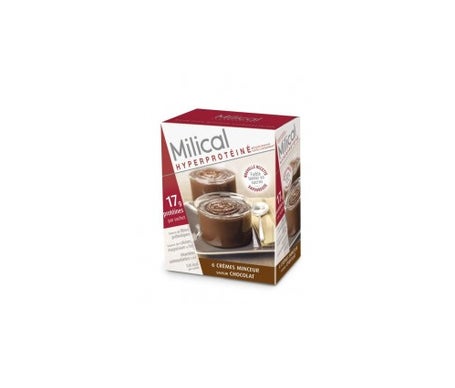 milical hyperprotin slimming crema de chocolate sabor 6 sobres