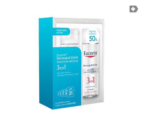 eucerin pack dermatoclean 3 en 1 soluci n micelar limpiadora 2x200ml
