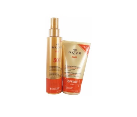 nuxe solaires pack spray spf50 150ml after sun 100ml