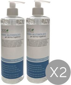 500 cosmetics gel de manos dermo higi nico hidroalcoh lico con aloe vera 2x400ml