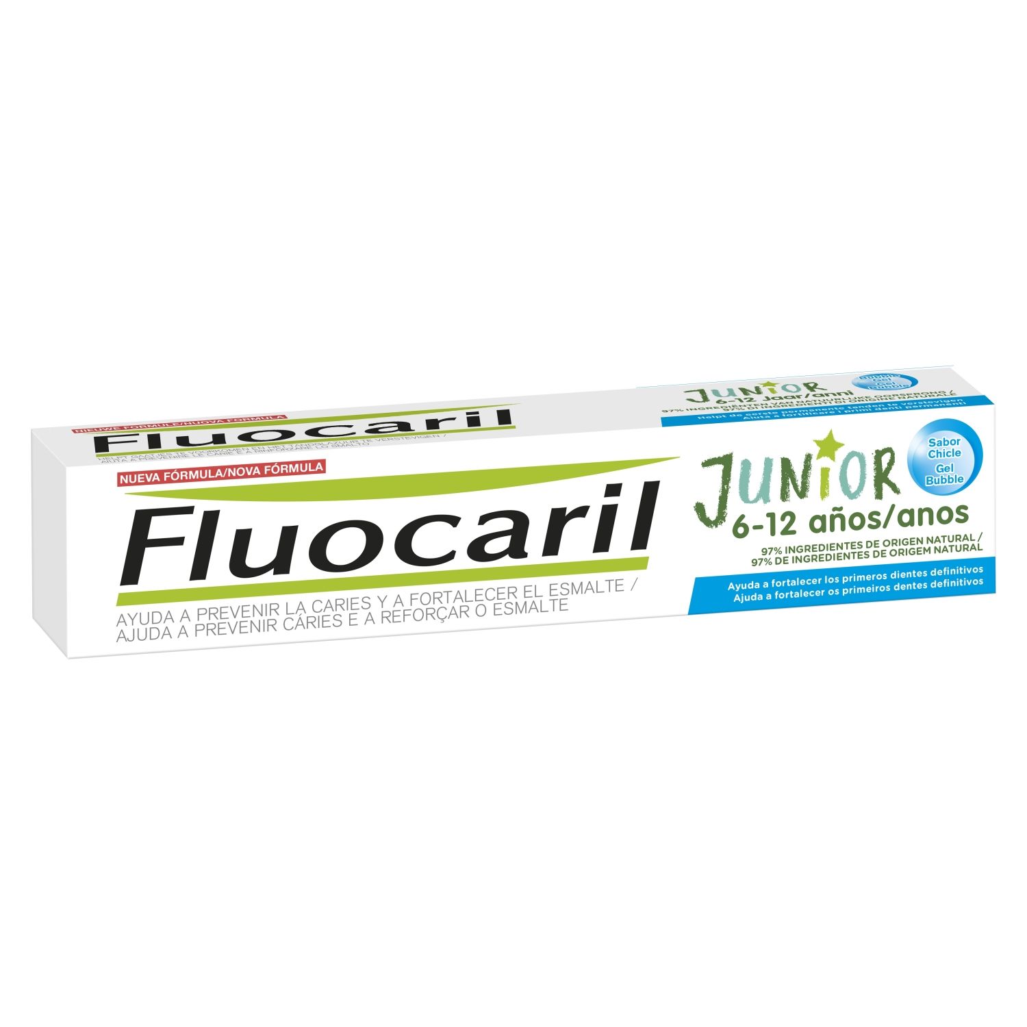 fluocaril junior gel dent frico sabor chicle 50ml