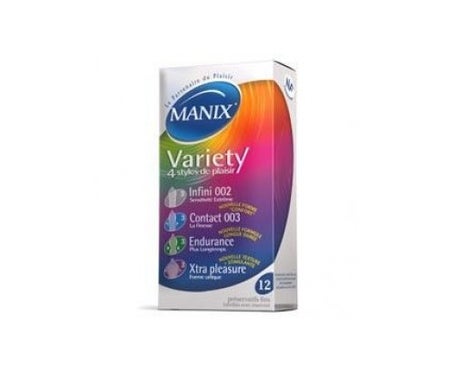 manix variety 4 estilos 12 preservativos