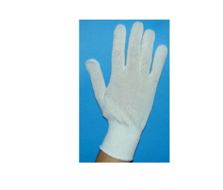 guantes cot bianco m 8 5 f care