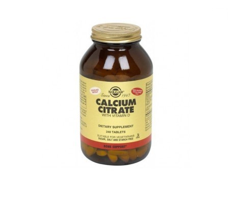 solgar citrato de calcio con vitamina d3 240comp