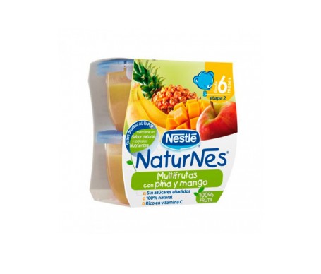 naturnes multifrutas pi a y mango 130 g 2 u