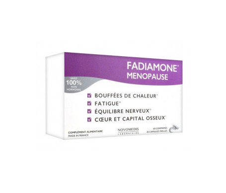fadiamone menopausia suplemento alimenticio caja de 60 comprimidos 30 c psulas blandas