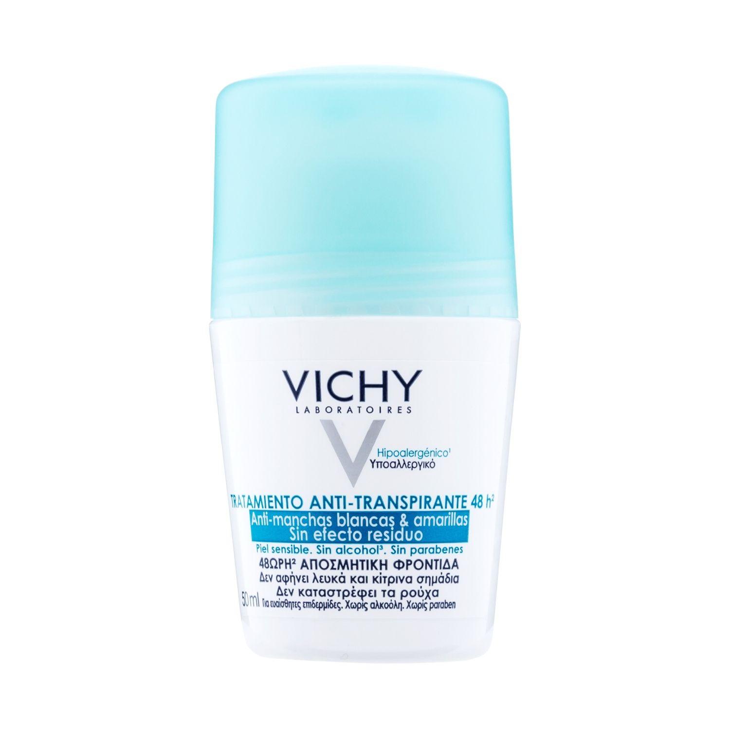 vichy desodorante antitranspirante antimanchas blancas roll on 50ml