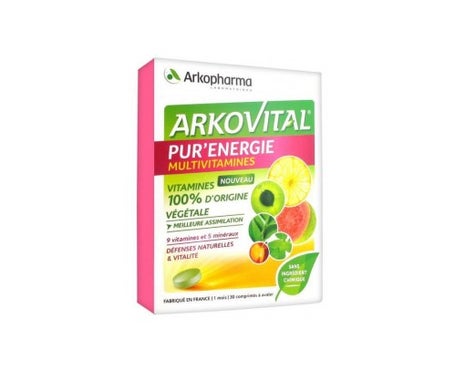 arkovital pur energie multivitaminas bio caja de 30 comprimidos tragar
