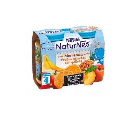 naturnes frutas selectas con galleta bipack 2x200 ml
