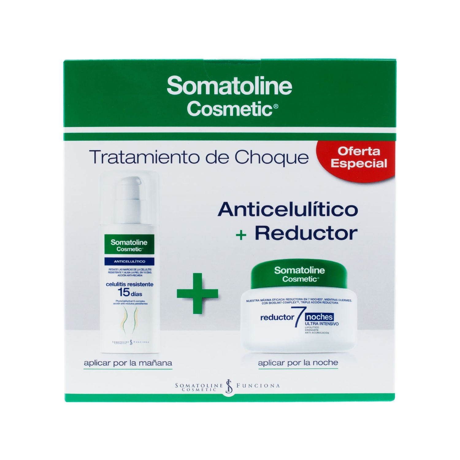 somatoline pack reductor intensivo 7 noches 450ml celulitis resistente 150ml