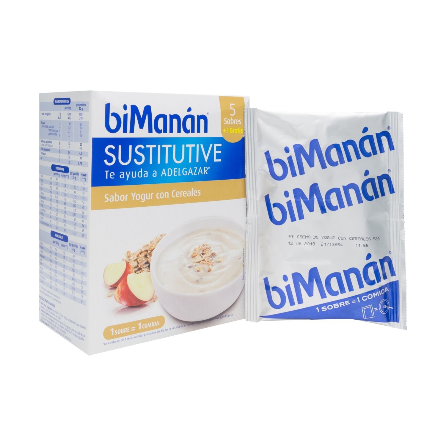 biman n sustitutive yogur cereales 6 sobres