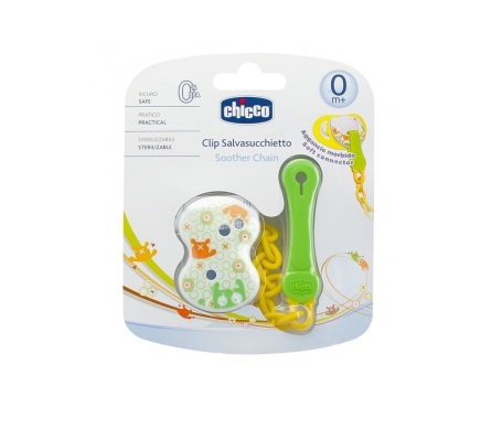 chicco baby clip protege chupete color verde 1ud