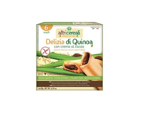 altricereali delizia quinoa con crema al cacao 6x30g