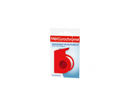 sparadrap microporoso mercurocromo 5 m x 25 cm