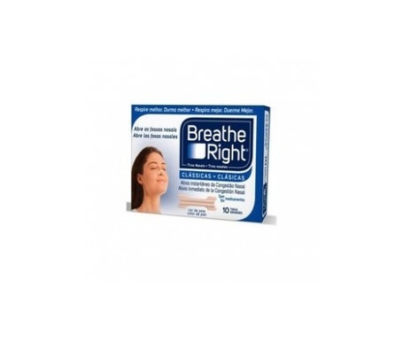 breathe right tiras adhesivas nasales t pequena mediana 10uds
