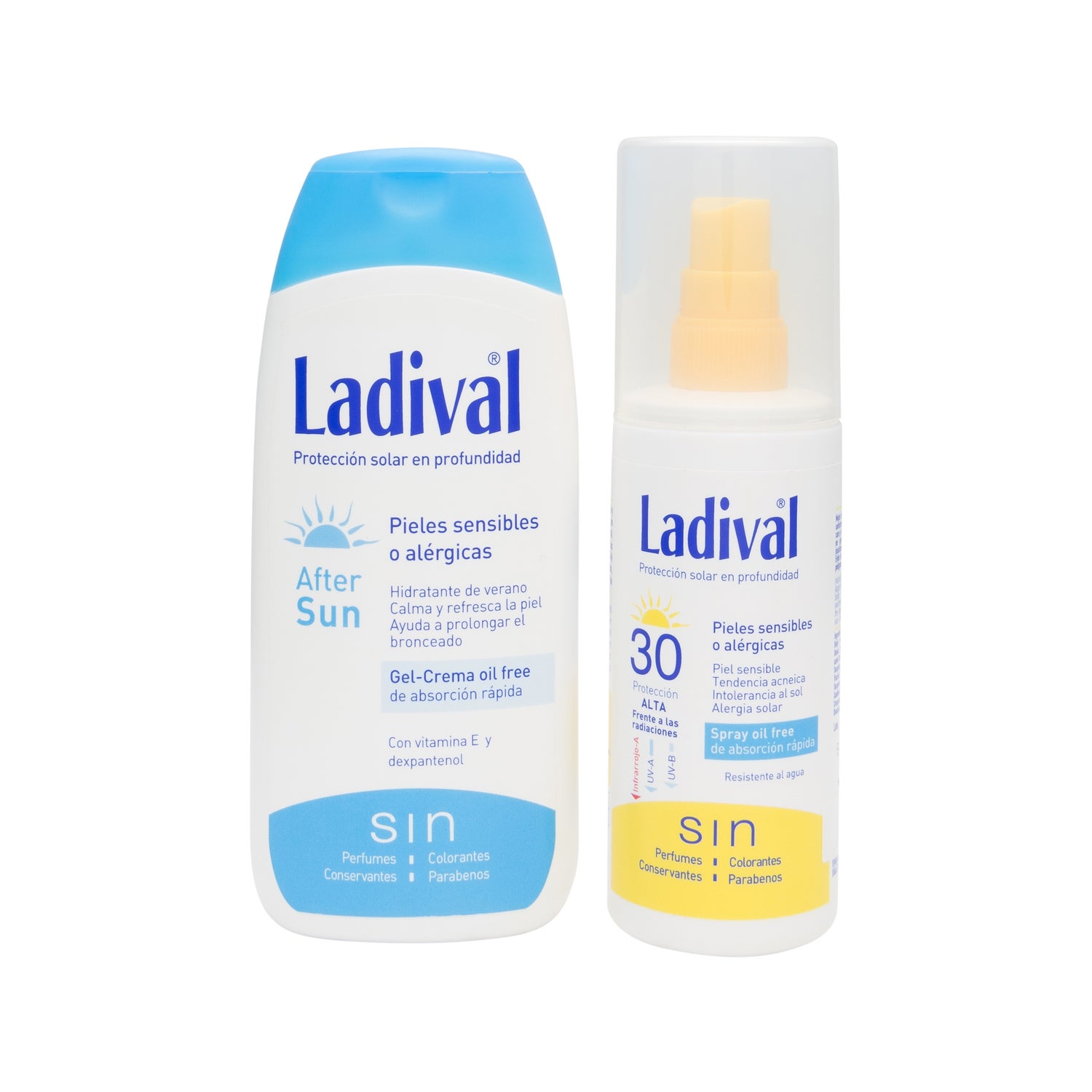 ladival pieles sensibles oil free spf30 spray 150ml aftersun 200ml
