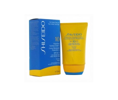 shiseido anti aging suncare protective tanning cream spf10 50ml