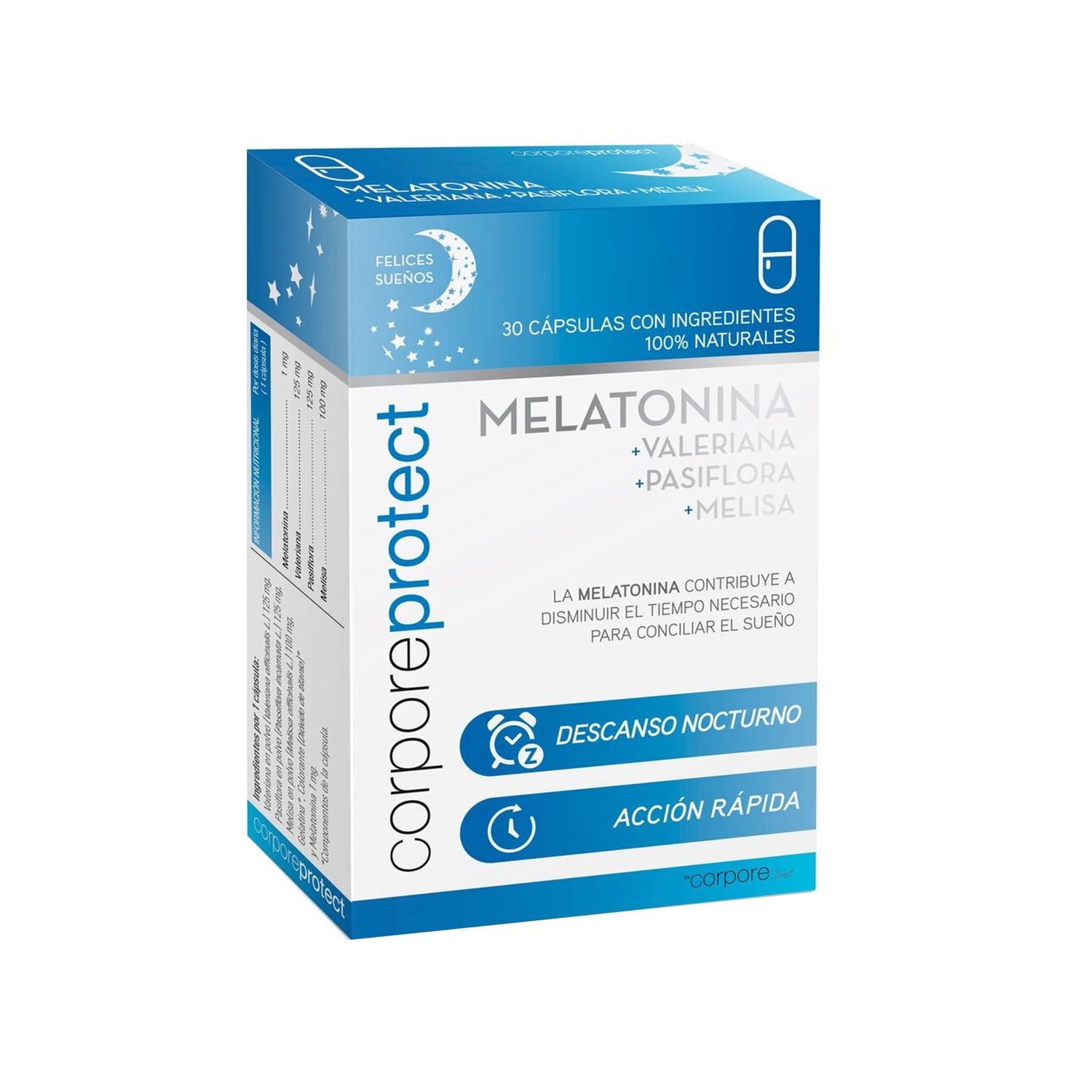 corpore protect melatonina 1 mg 30c ps