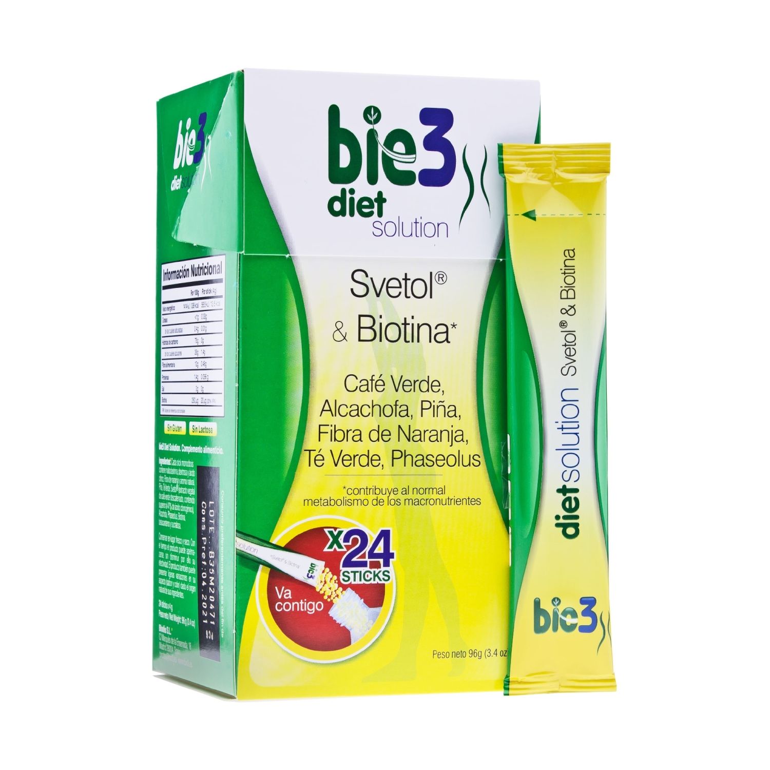 bio3 diet solution svetol y biotina 24 sticks x 4gr