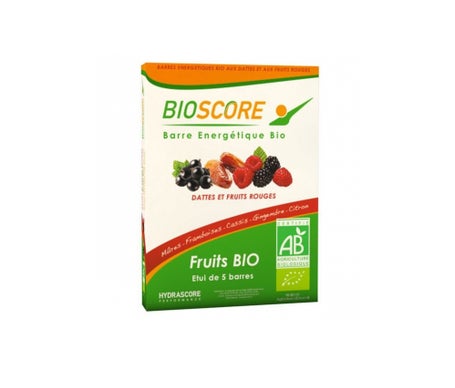 hydrascore bioscore energy bar 100 fruits organic