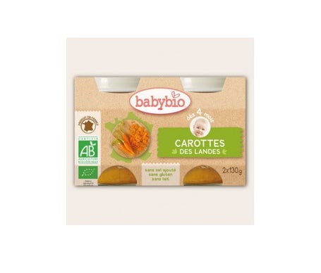 babybio zanahoria ecol gica de las landas ds 4 meses 2x130g